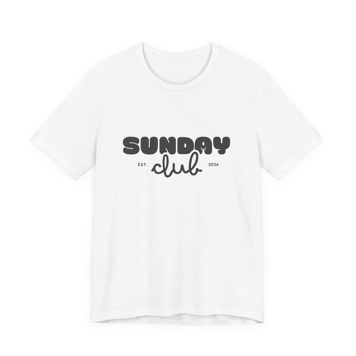 Sunday Club T-Shirt — Vintage Script Graphic Tee