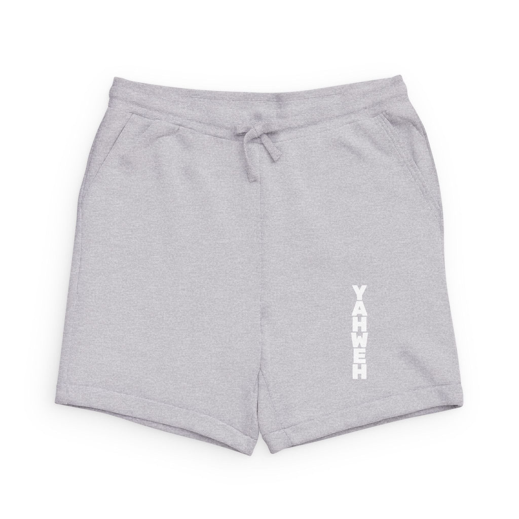 Yahweh Vertical Sweat Shorts — Christian Faith Black Fleece Shorts