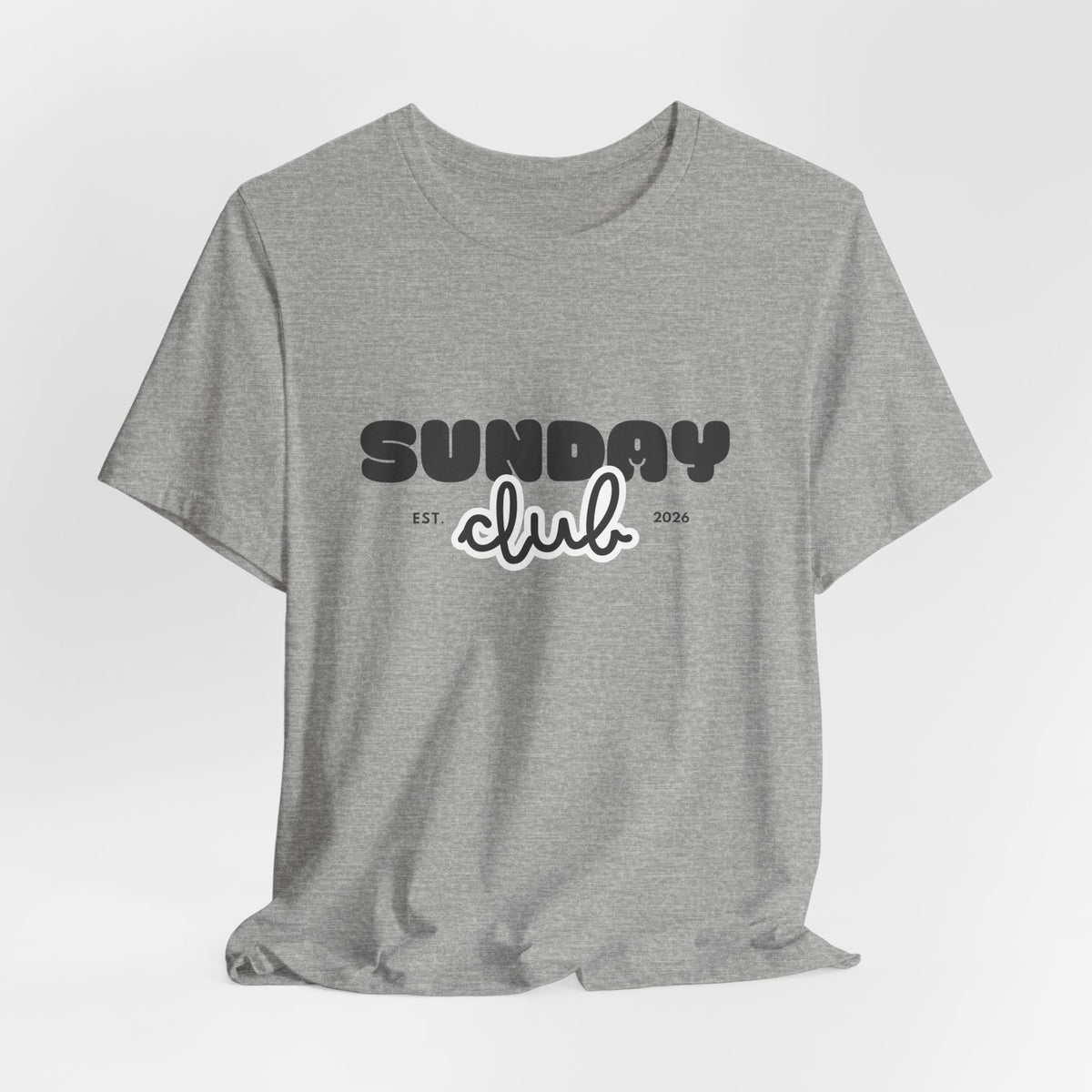 Sunday Club T-Shirt — Vintage Script Graphic Tee