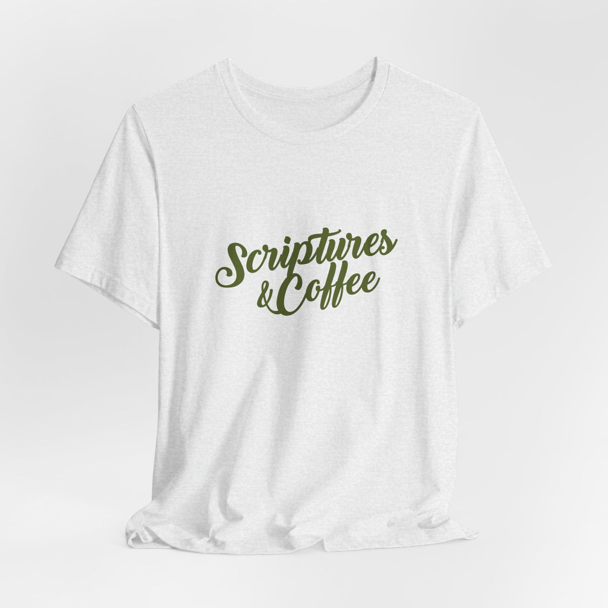 Scriptures & Coffee T‑Shirt – Faith & Coffee Graphic Tee
