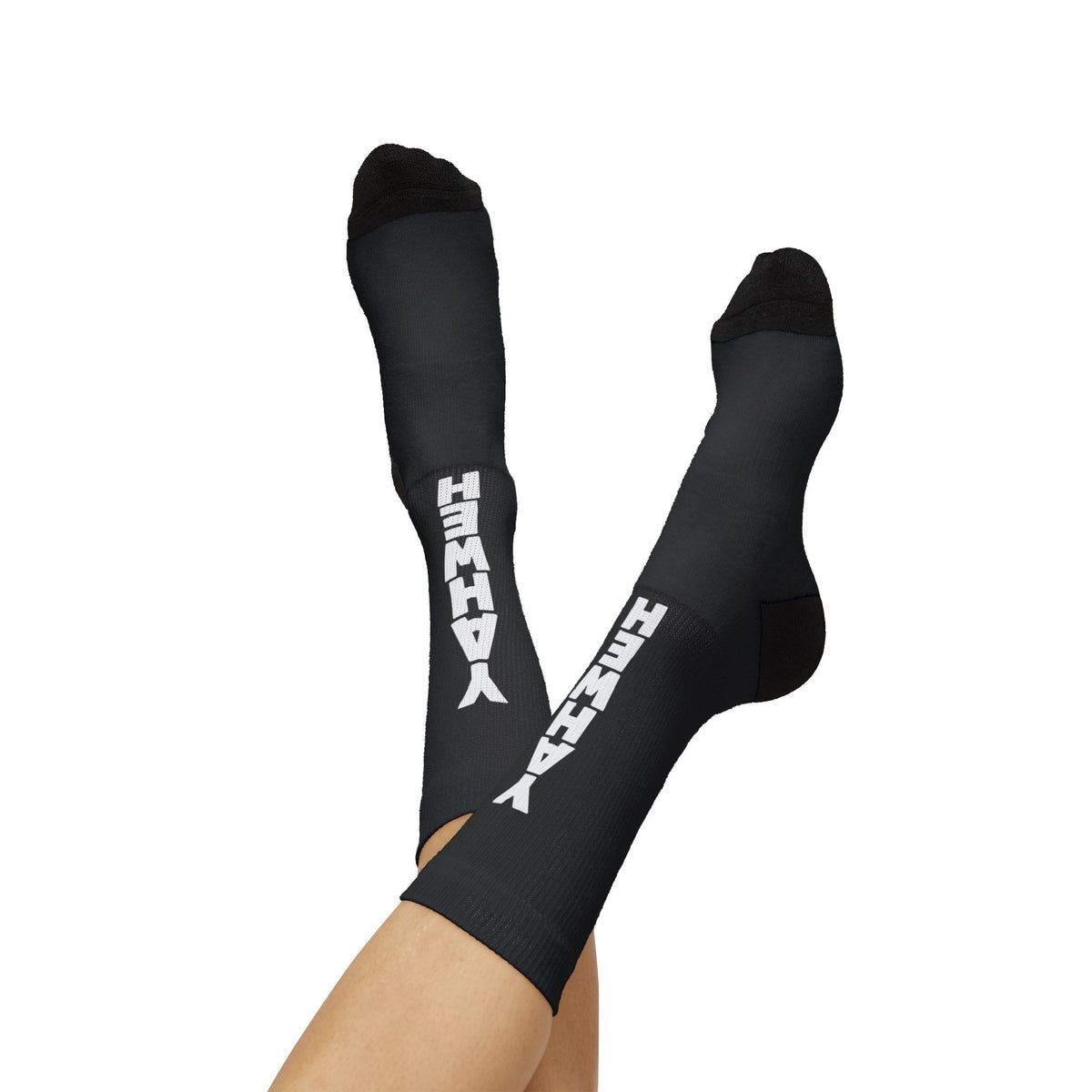 YAHWEH Black Socks – Athletic Crew Socks