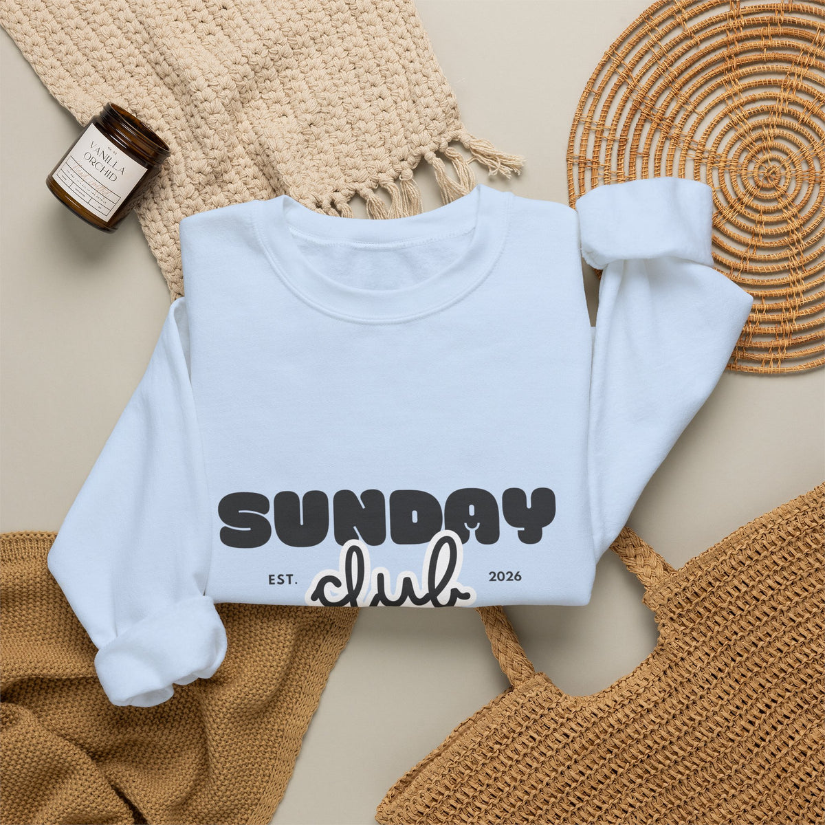 Sunday Club Sweatshirt — Cozy Retro Graphic Crewneck