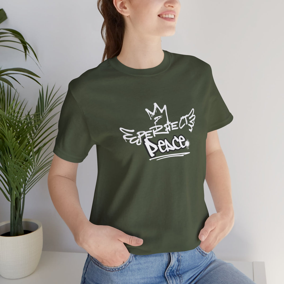 Peace Graffiti T‑Shirt — Street Art Dove Design