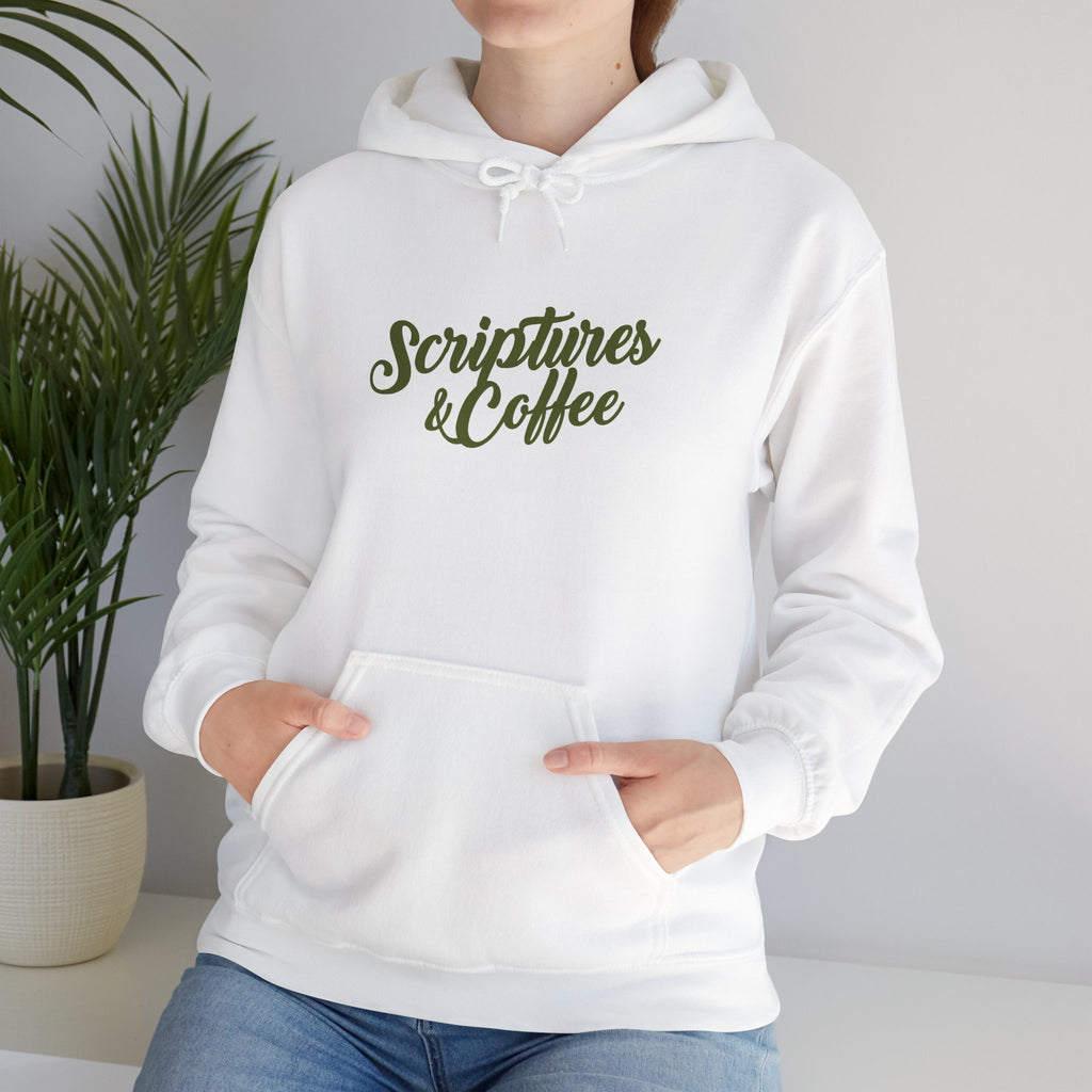 Scriptures & Coffee Hoodie – Christian Faith Graphic Pullover