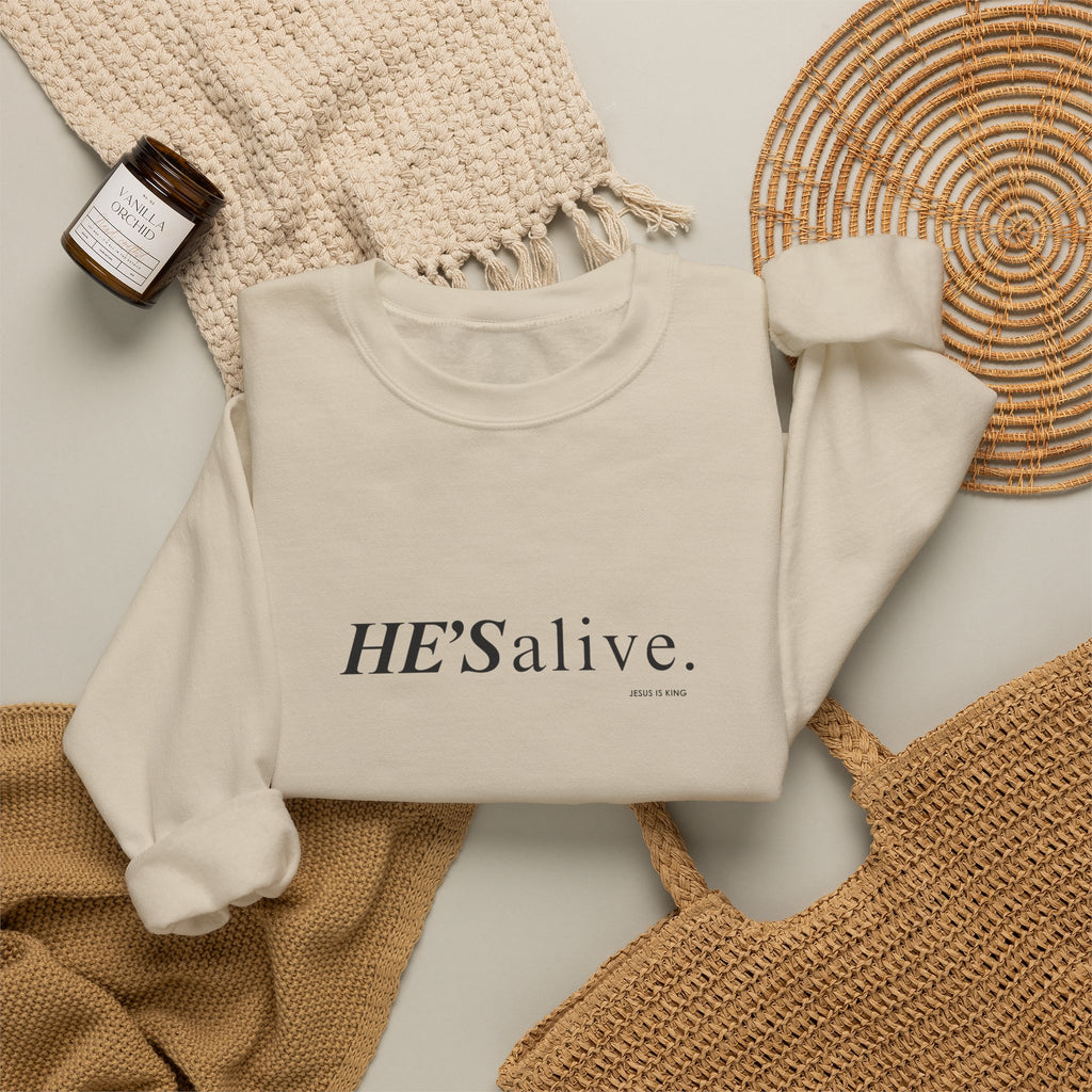 HE’S Alive.Jesus is King - Crewneck Sweatshirt
