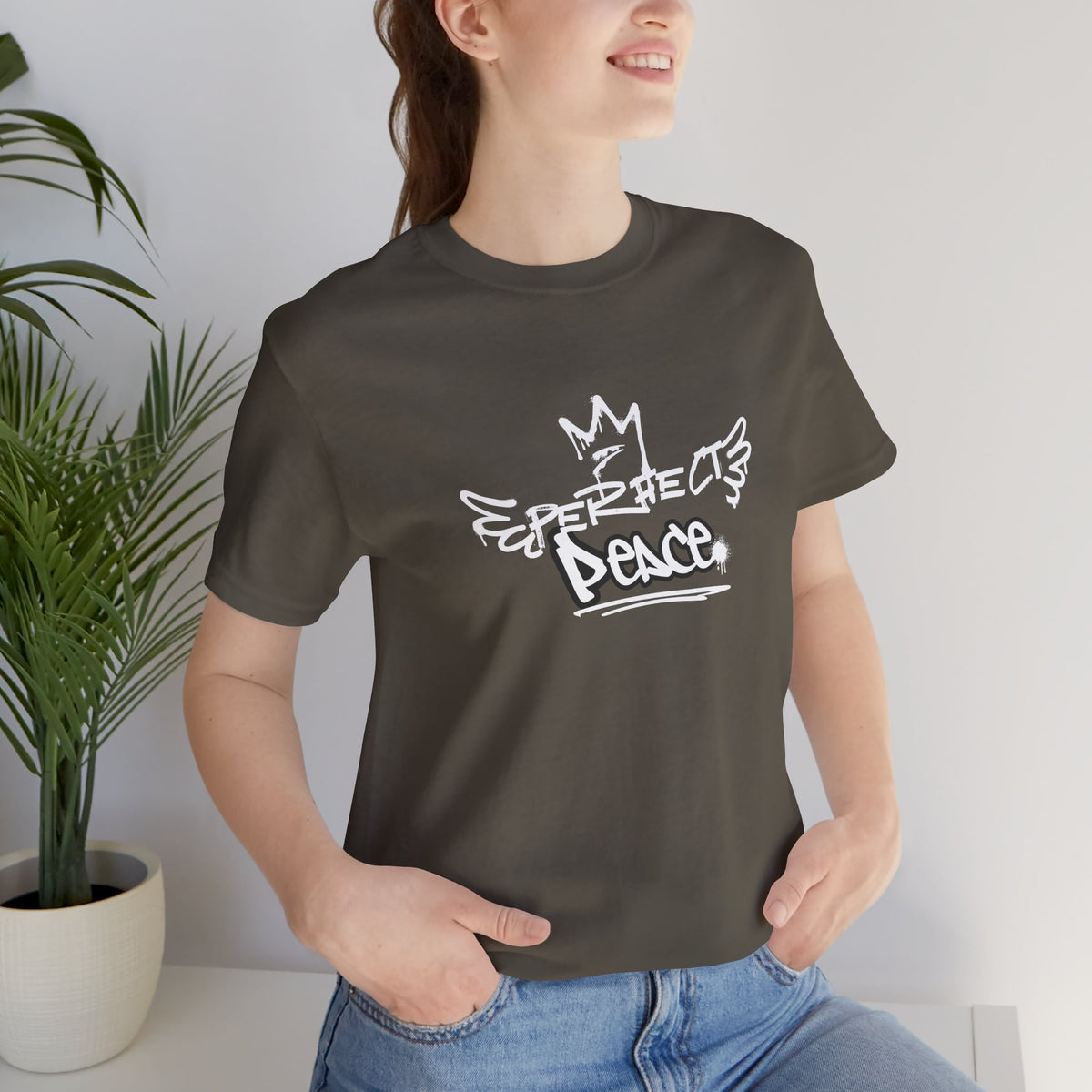 Peace Graffiti T‑Shirt — Street Art Dove Design
