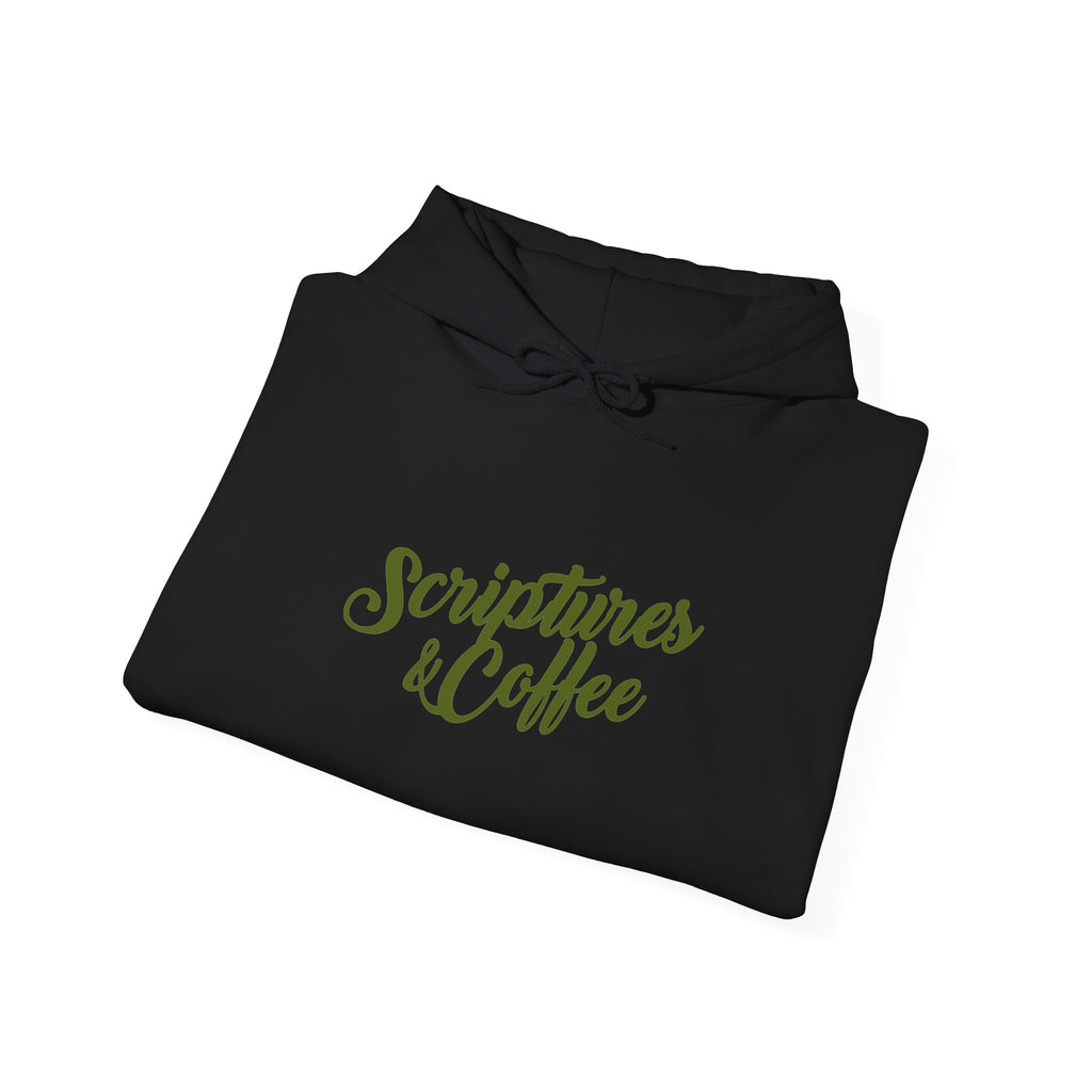 Scriptures & Coffee Hoodie – Christian Faith Graphic Pullover