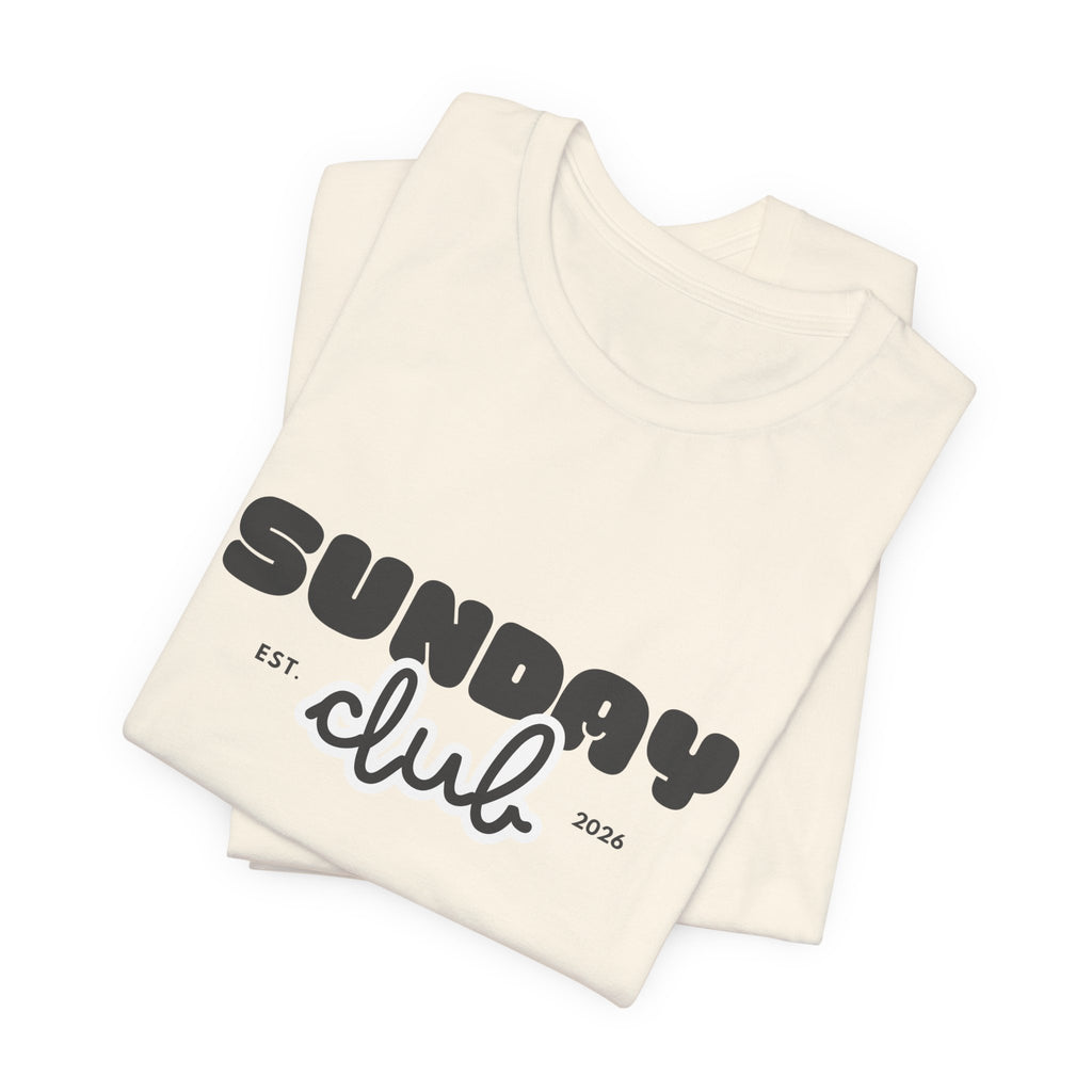 Sunday Club T-Shirt — Vintage Script Graphic Tee