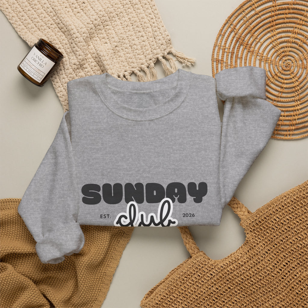 Sunday Club Sweatshirt — Cozy Retro Graphic Crewneck