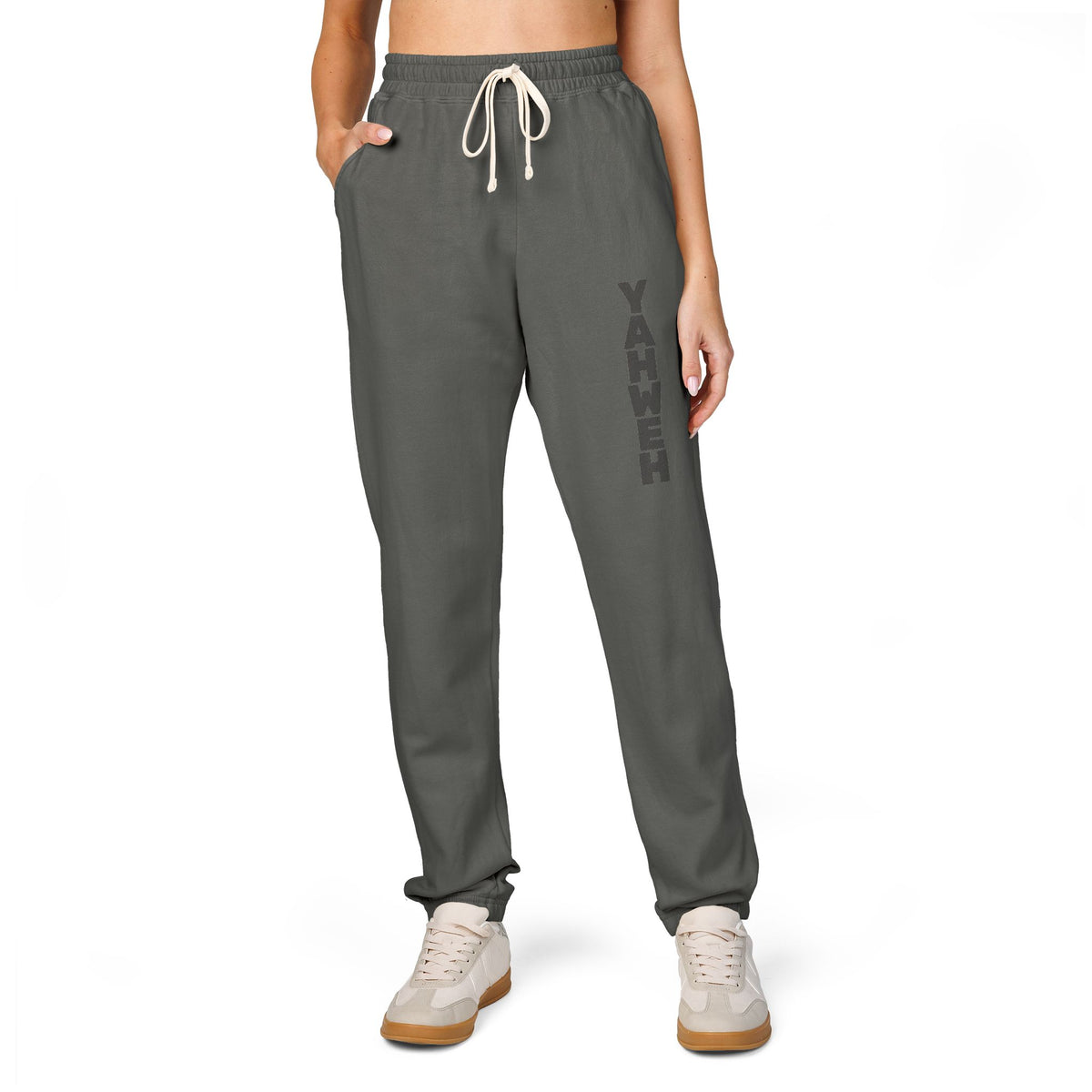 YAHWEH- Vertical Script Sweatpants — Unisex Graphic Joggers