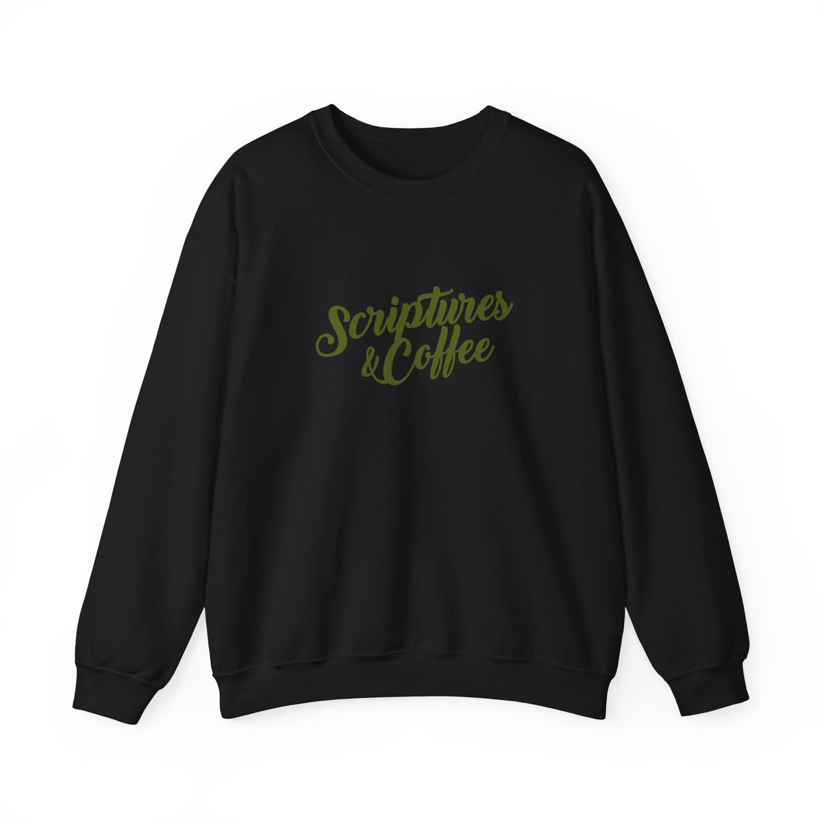Scriptures & Coffee Crewneck Sweatshirt – Christian Faith & Coffee Graphic Pullover