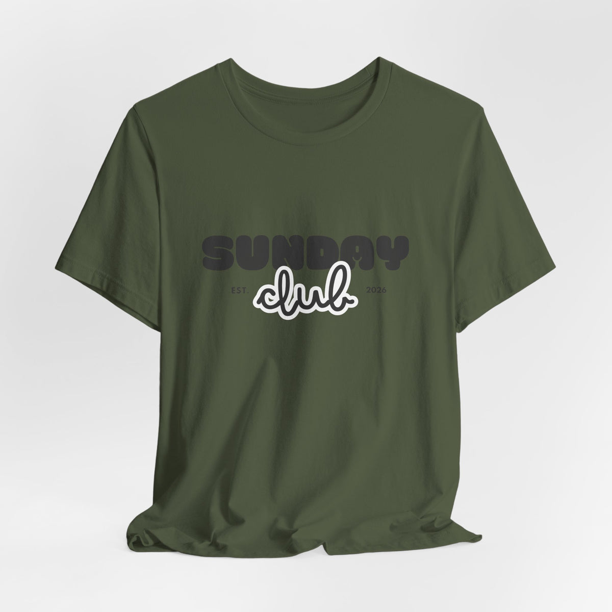 Sunday Club T-Shirt — Vintage Script Graphic Tee