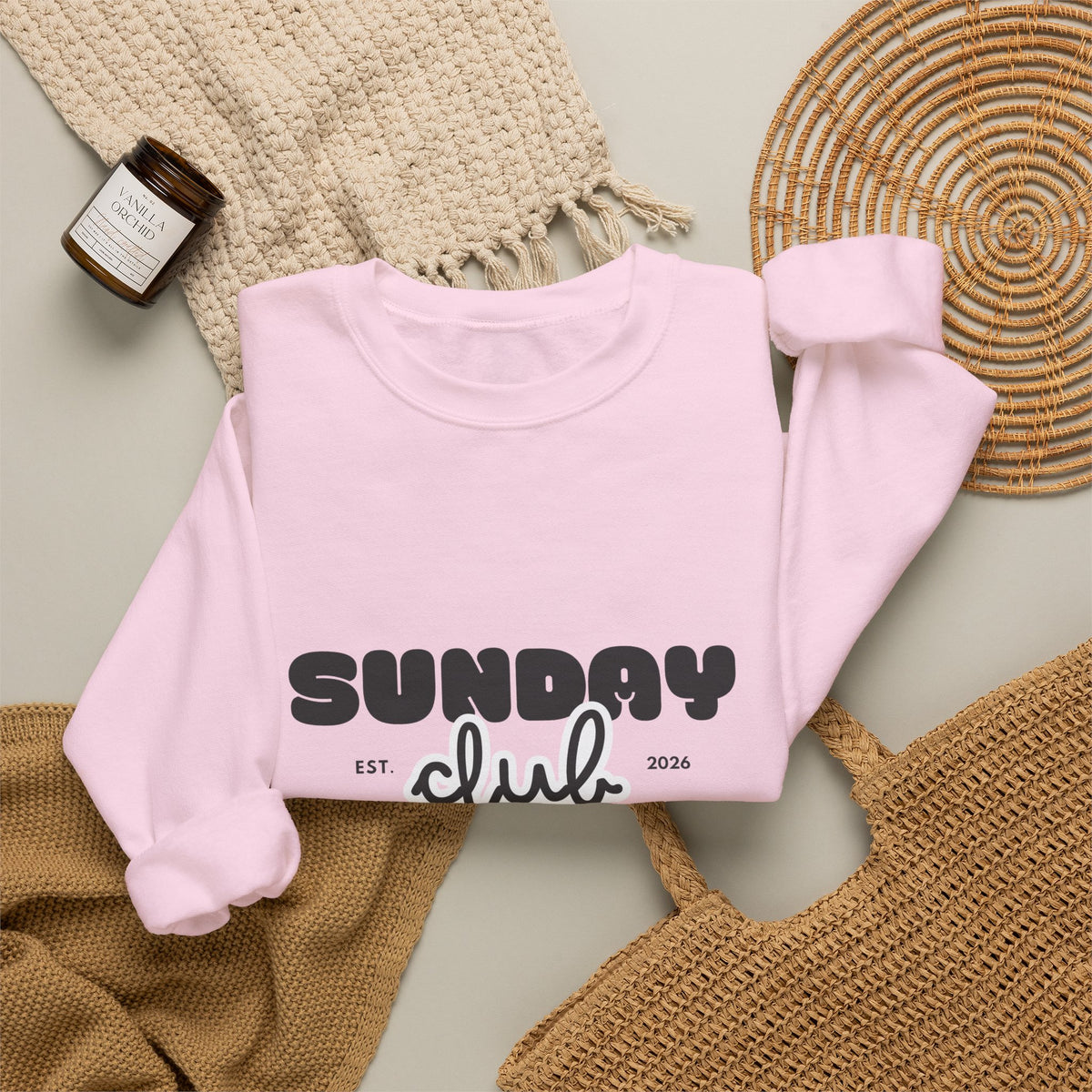 Sunday Club Sweatshirt — Cozy Retro Graphic Crewneck