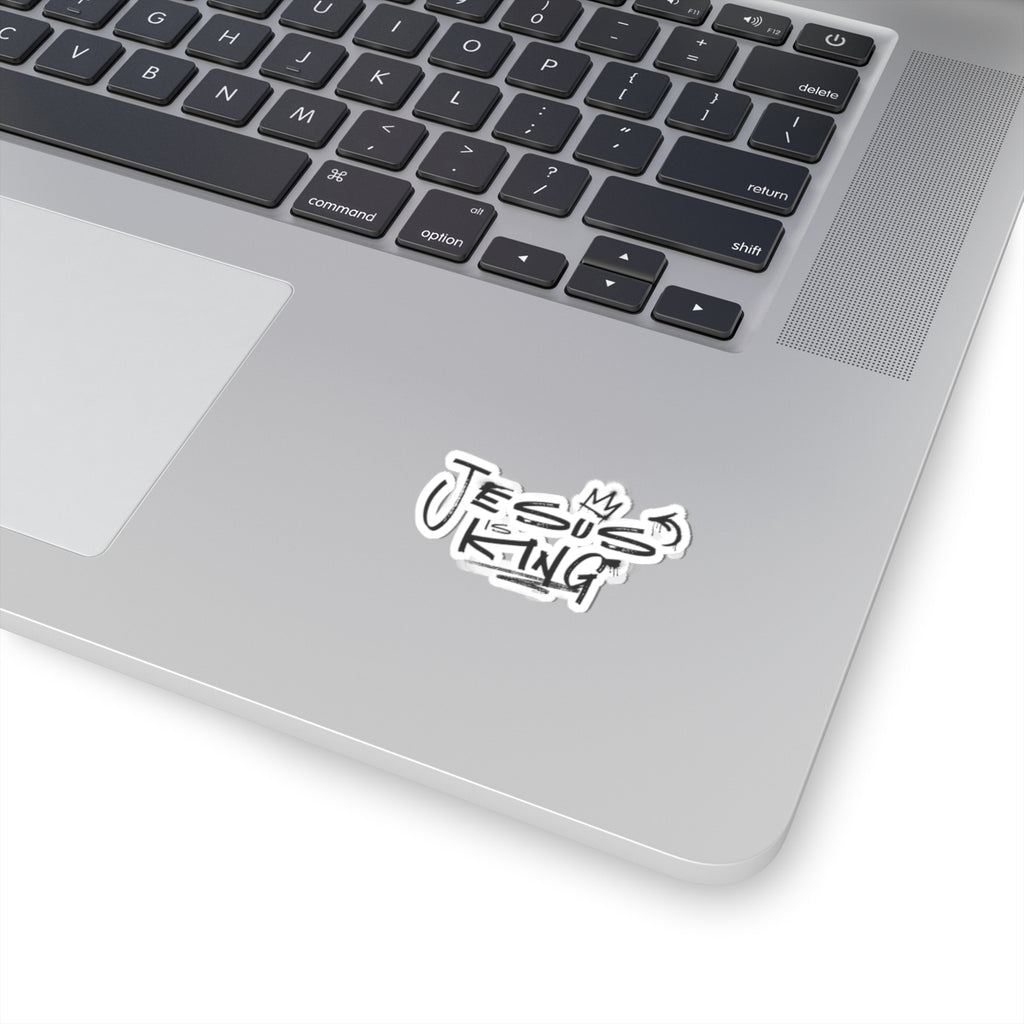 Jesus Is King Sticker — Graffiti Christian Kiss-Cut Decal