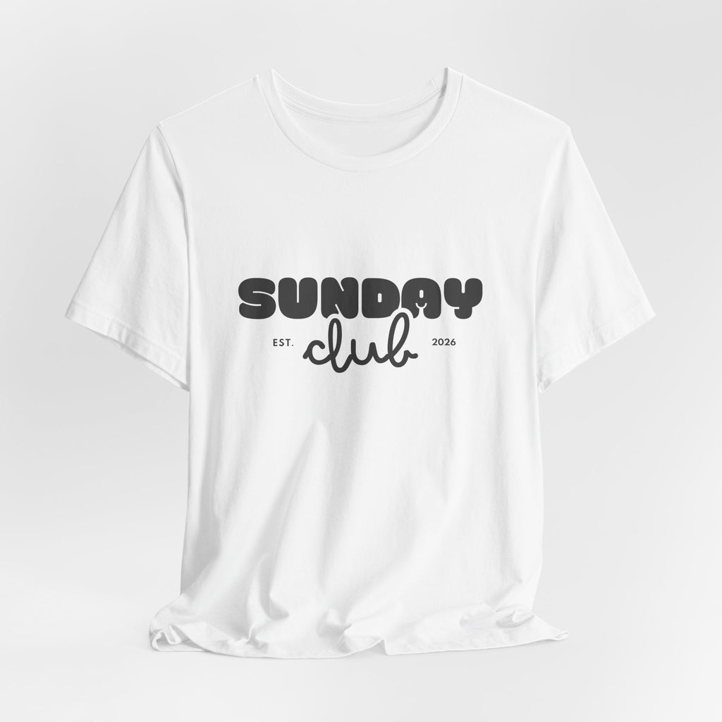 Sunday Club T-Shirt — Vintage Script Graphic Tee