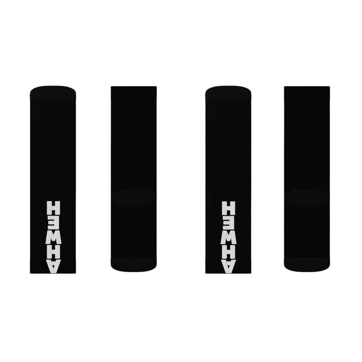 YAHWEH Black Socks – Athletic Crew Socks
