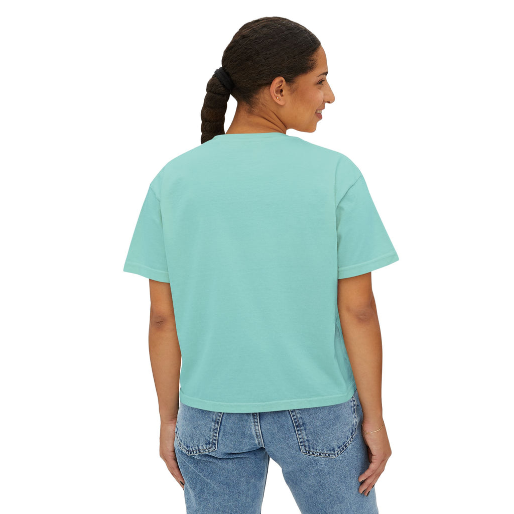 Sunday Club Women’s Boxy Tee — Casual Weekend Graphic Shirt
