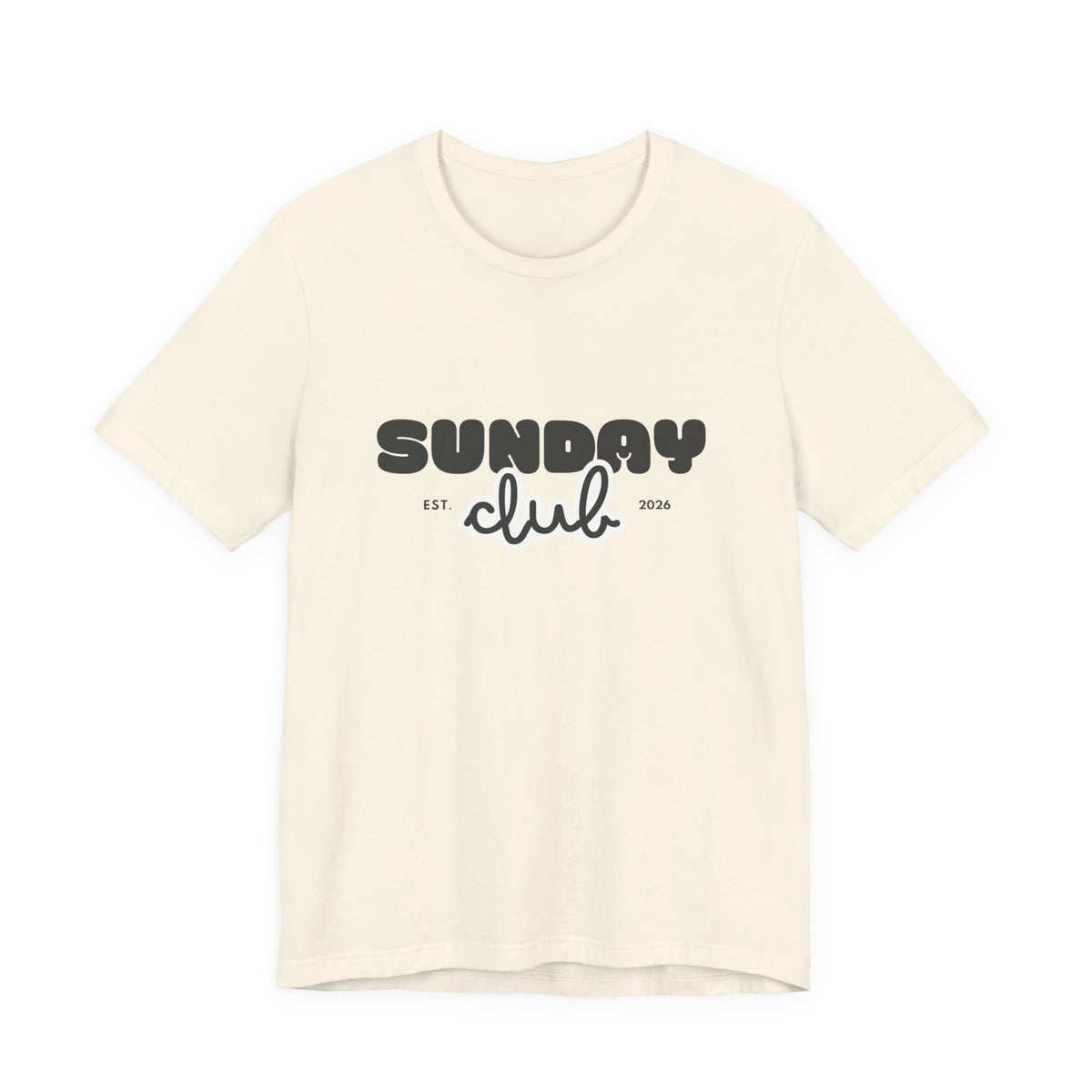 Sunday Club T-Shirt — Vintage Script Graphic Tee